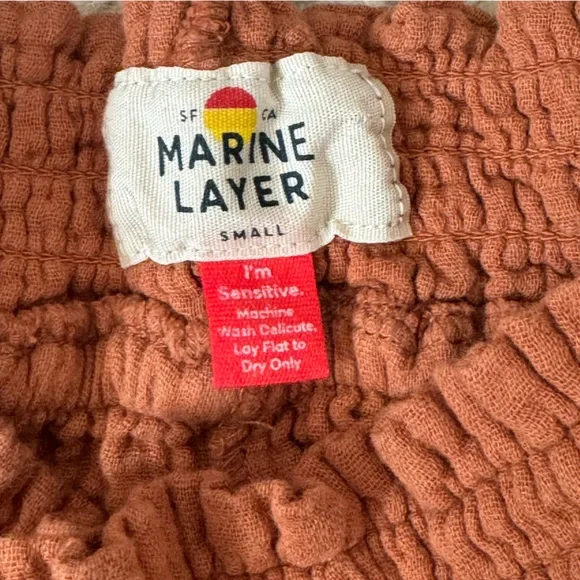 MARINE LAYER | Corinne Wide Leg Pant in Burnt Siena / Sise S - Picture 8 of 11